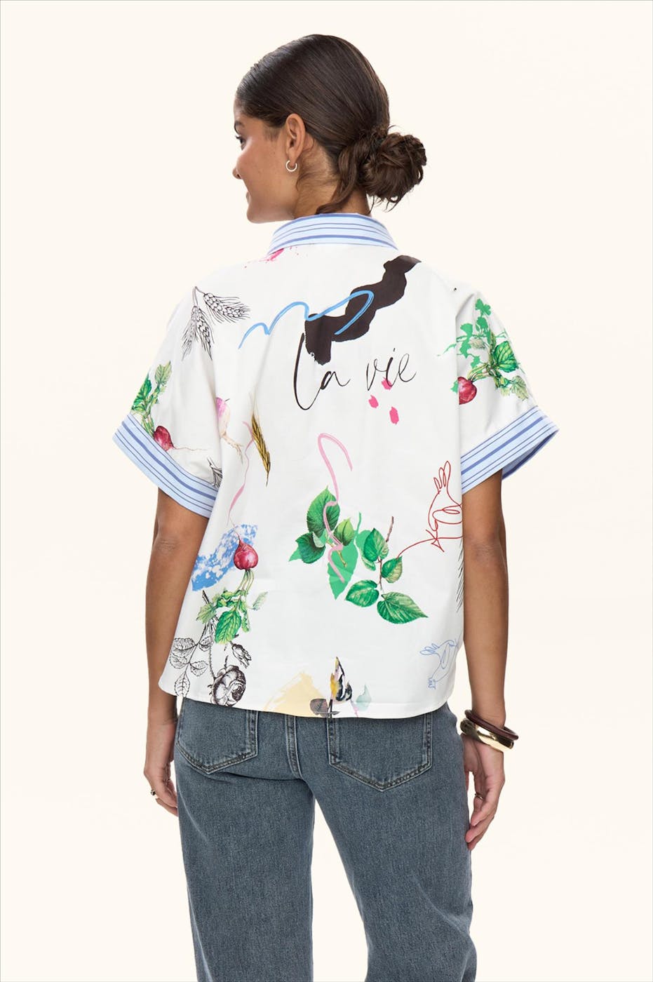 Nümph - Blauwe Jaden Print blouse