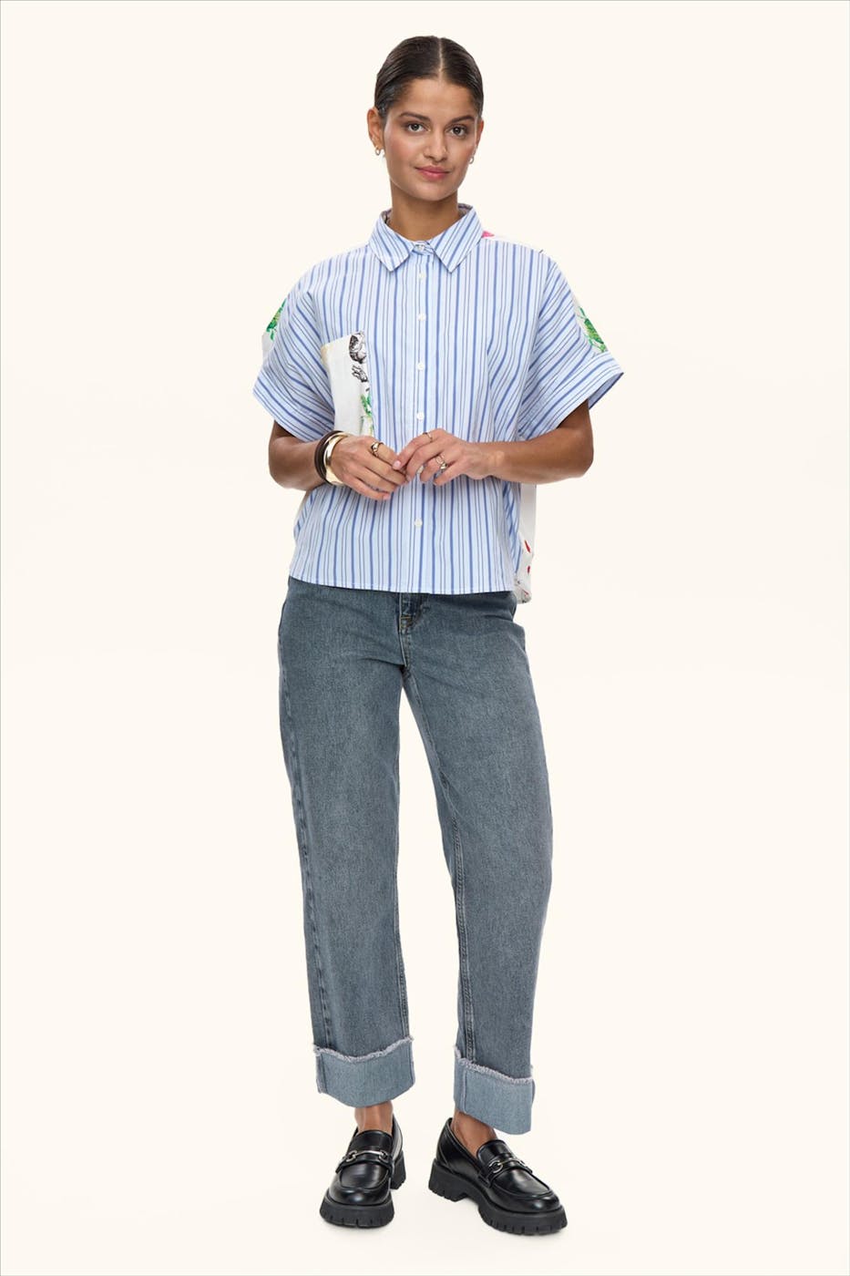 Nümph - Blauwe Jaden Print blouse