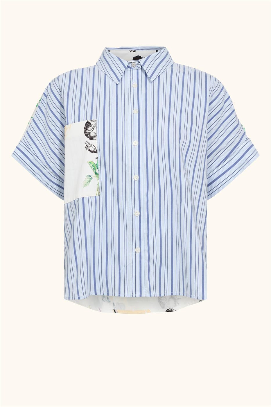Nümph - Blauwe Jaden Print blouse