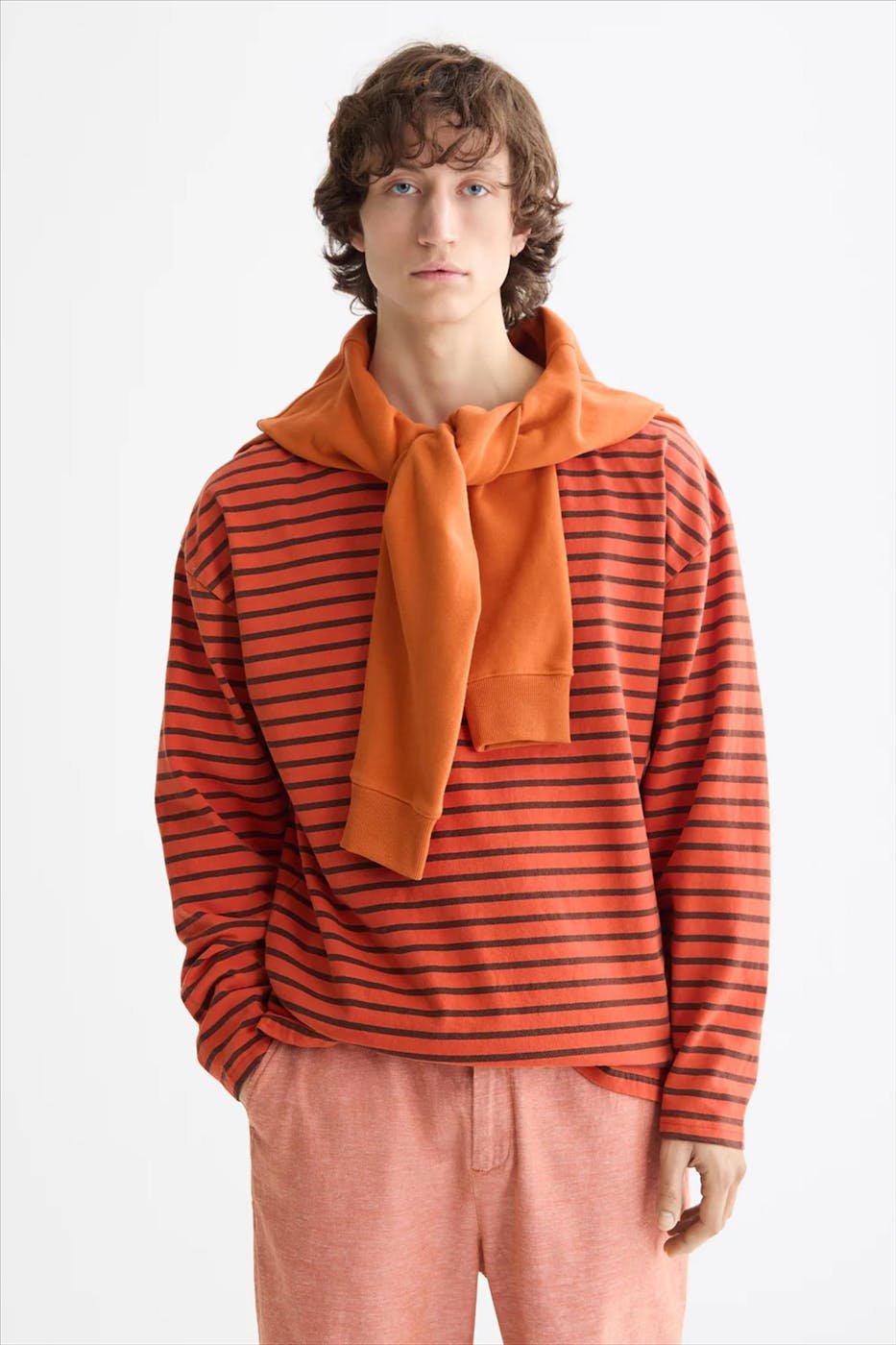 Scotch & Soda - Donkeroranje Breton longsleeve