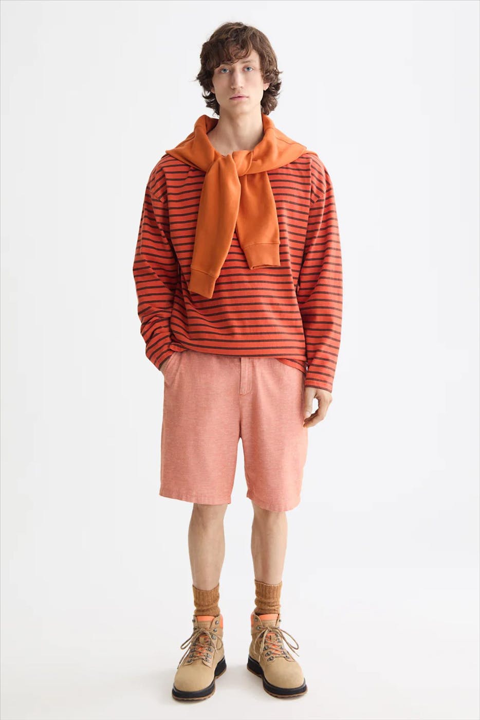 Scotch & Soda - Donkeroranje Breton longsleeve