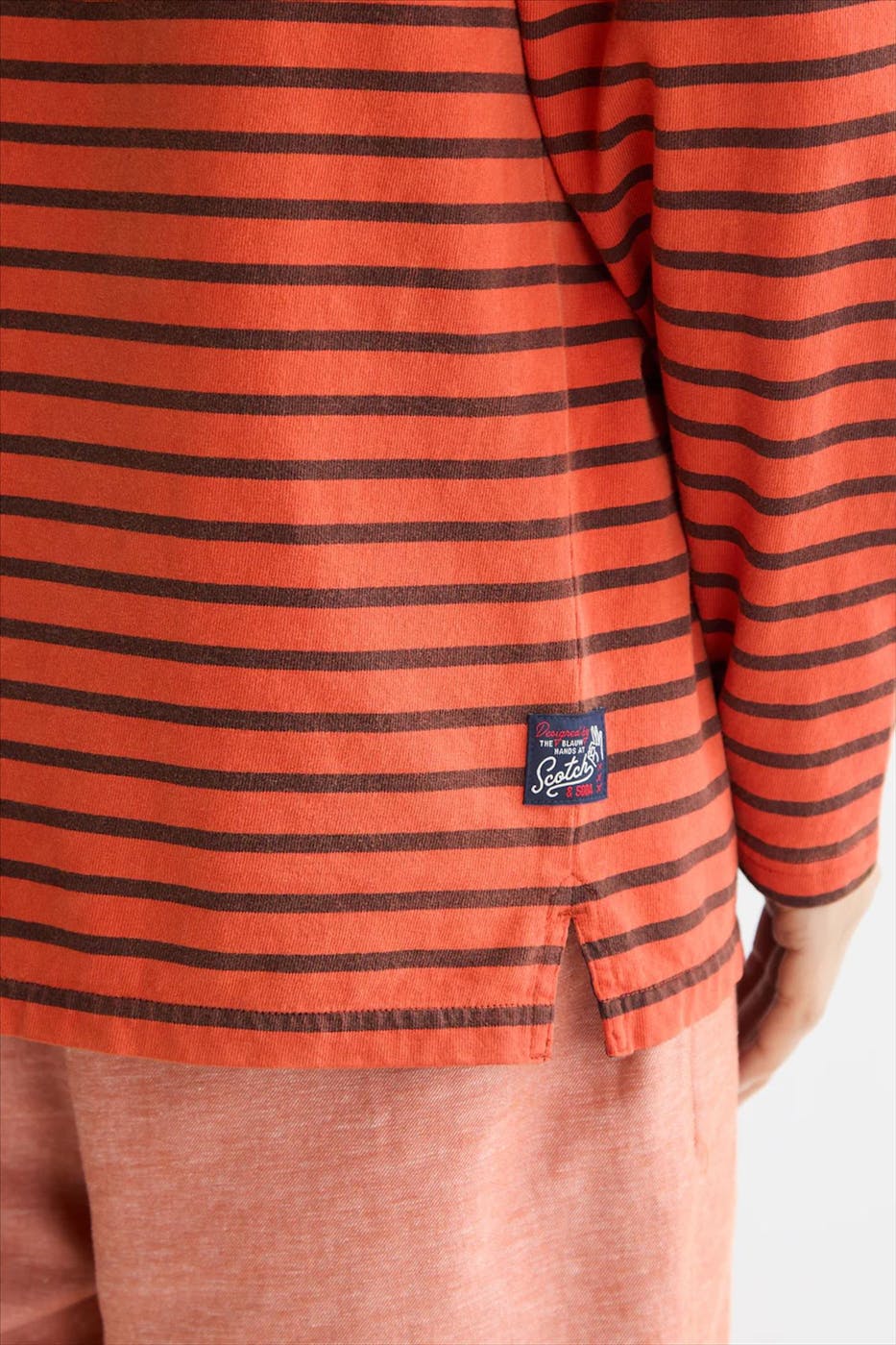 Scotch & Soda - Donkeroranje Breton longsleeve