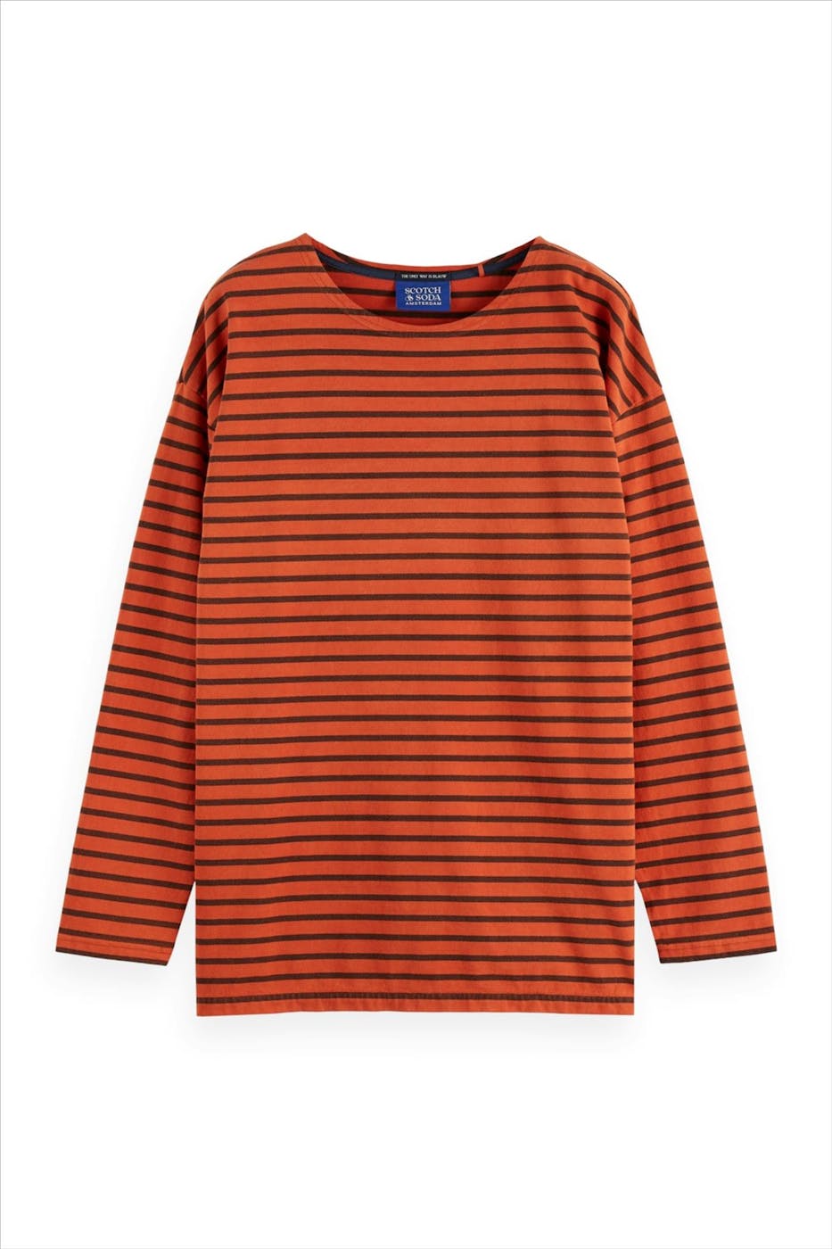 Scotch & Soda - Donkeroranje Breton longsleeve