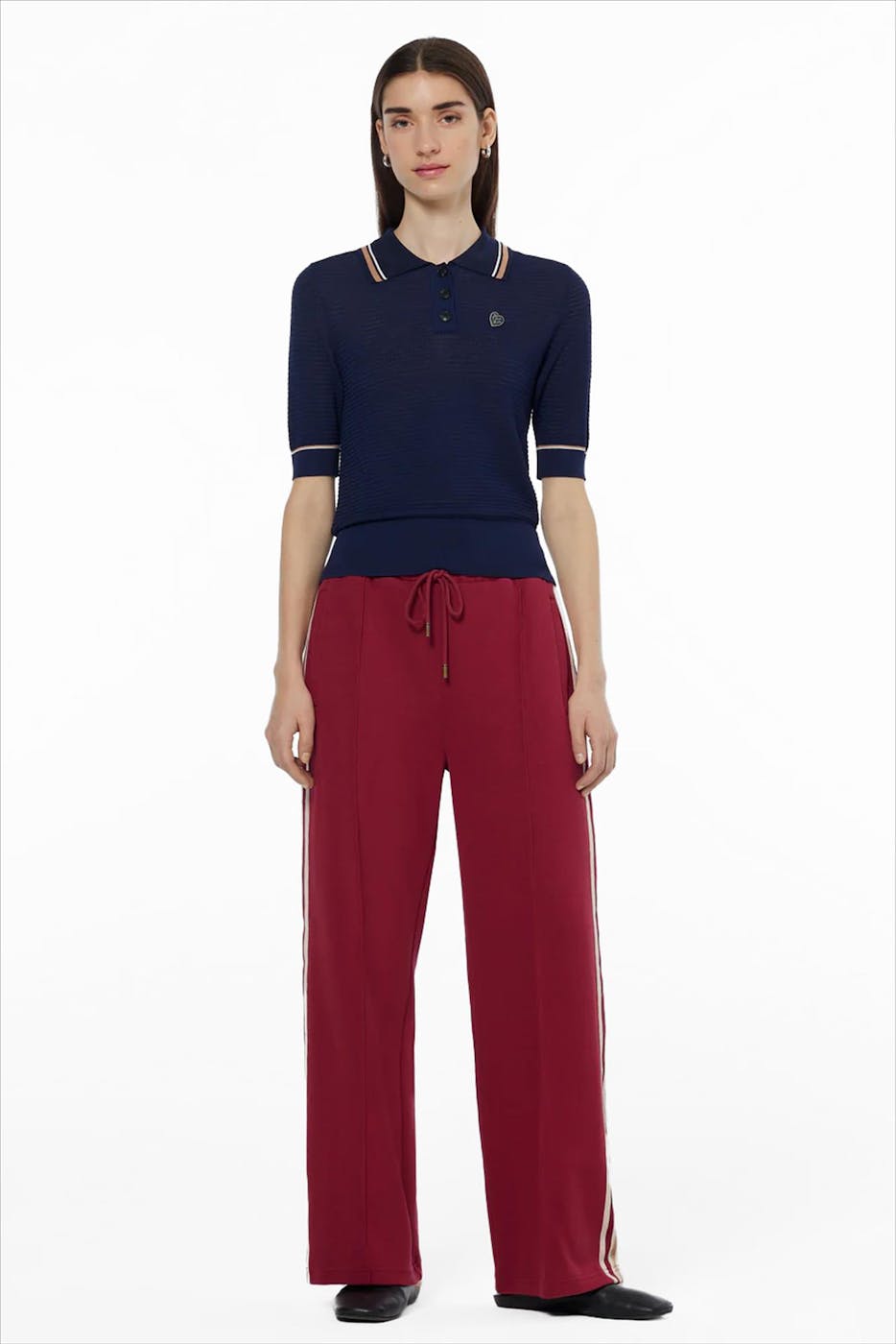 Scotch & Soda - Donkerblauwe Collared Knitted polo