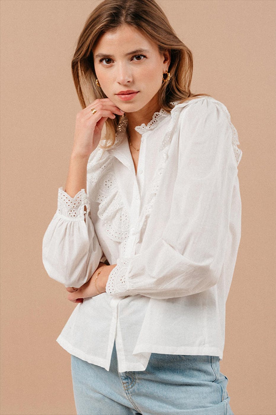 Grace & Mila - Witte Maxime blouse