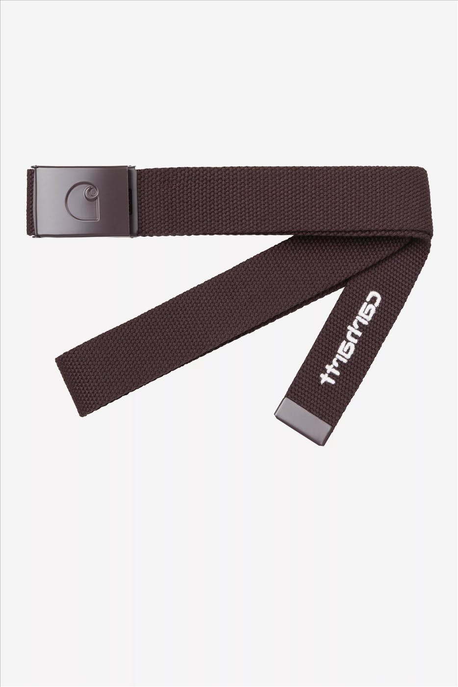 Carhartt WIP - Donkerbruine C-Logo Tonal riem