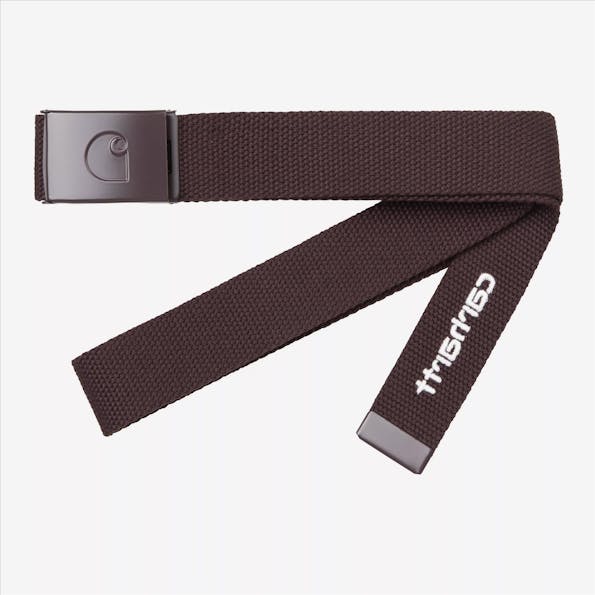Carhartt WIP - Donkerbruine C-Logo Tonal riem