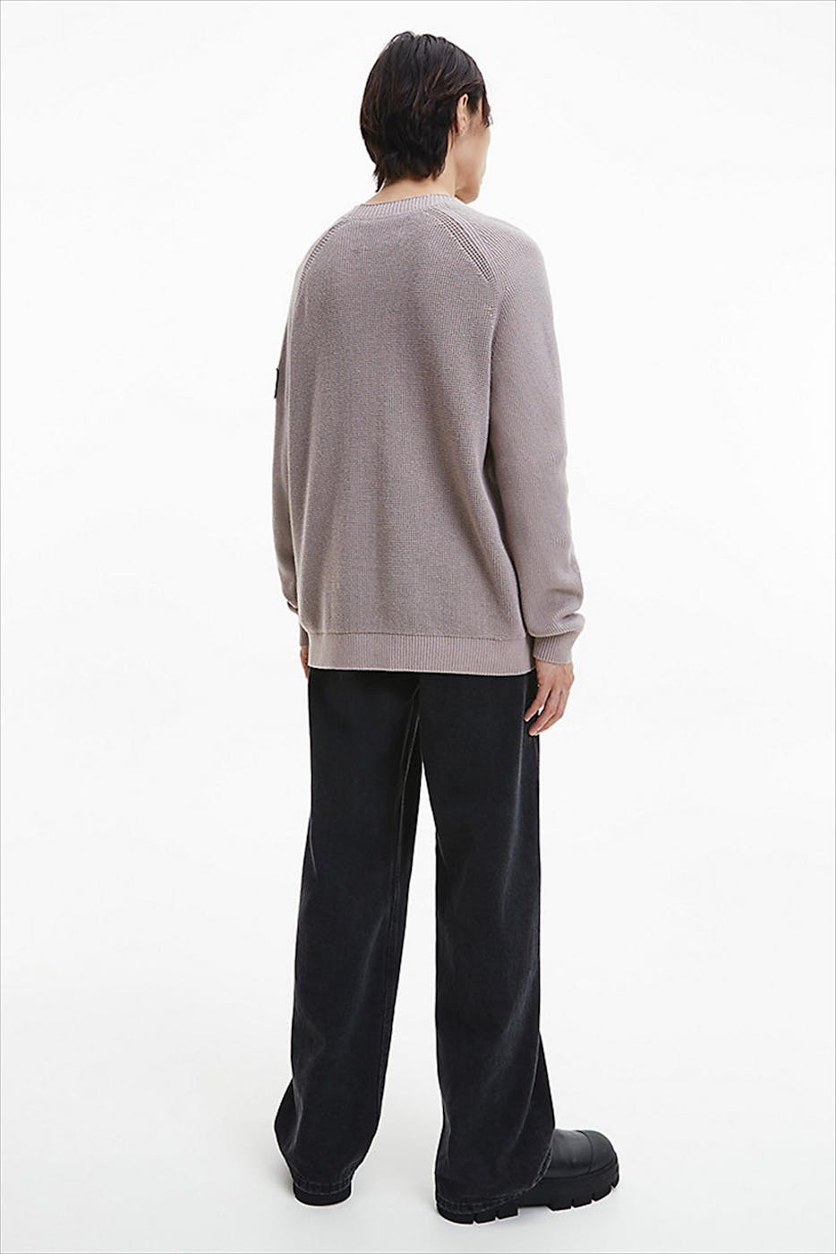 Calvin Klein Jeans - Beige Embleem trui