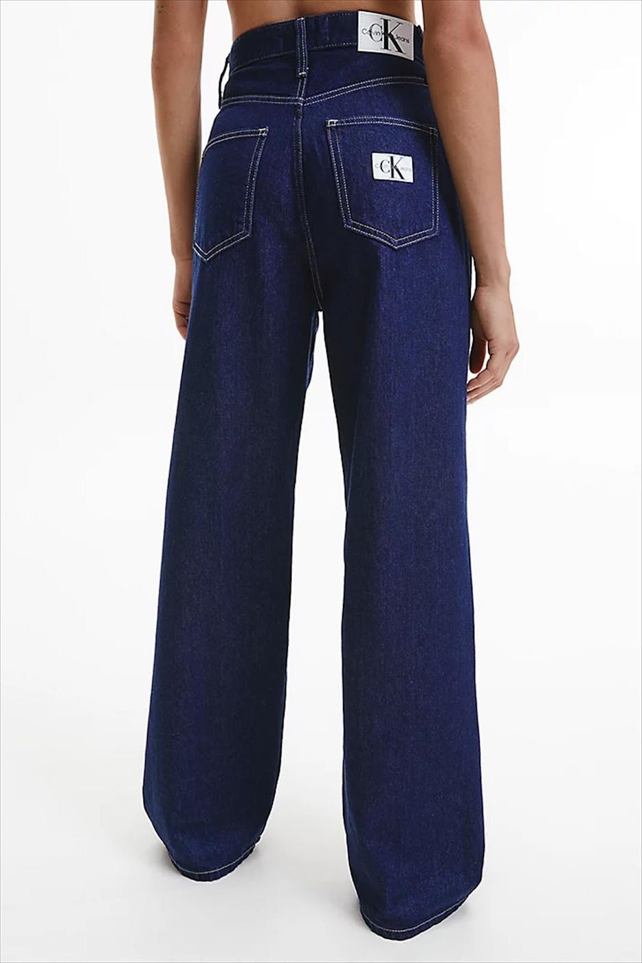 Calvin Klein Jeans - Donkerblauwe high Rise Relaxed jeans