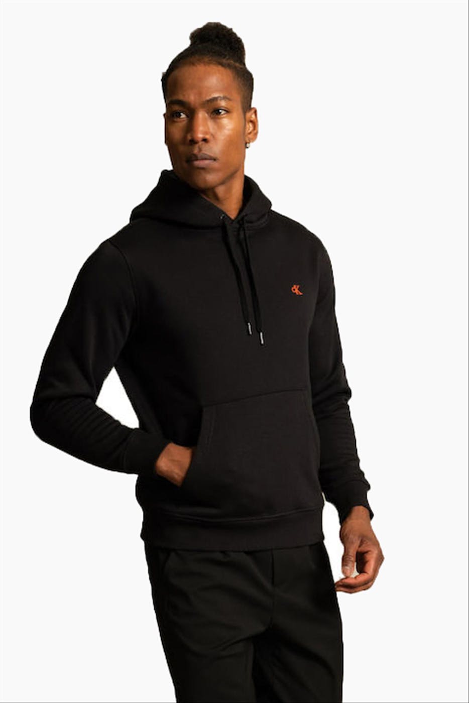 Calvin Klein Jeans - Zwarte Logo Tape hoodie