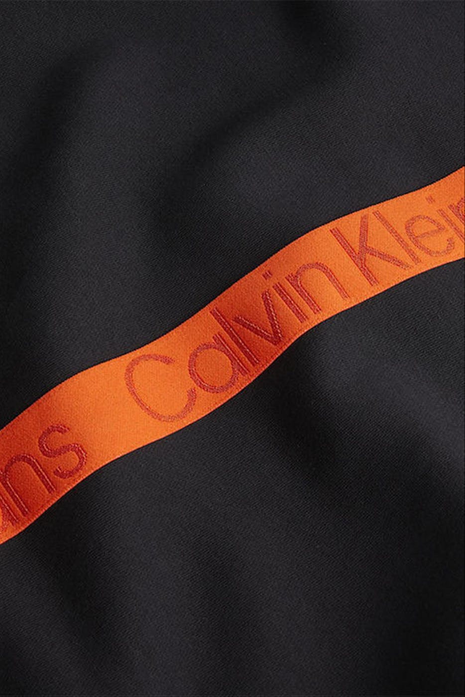 Calvin Klein Jeans - Zwarte Logo Tape hoodie