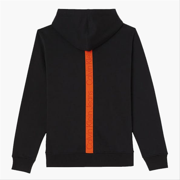 Calvin Klein Jeans - Zwarte Logo Tape hoodie