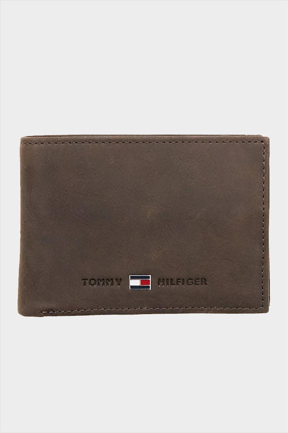 Tommy Jeans - Donkerbruine lederen Johnson portefeuille