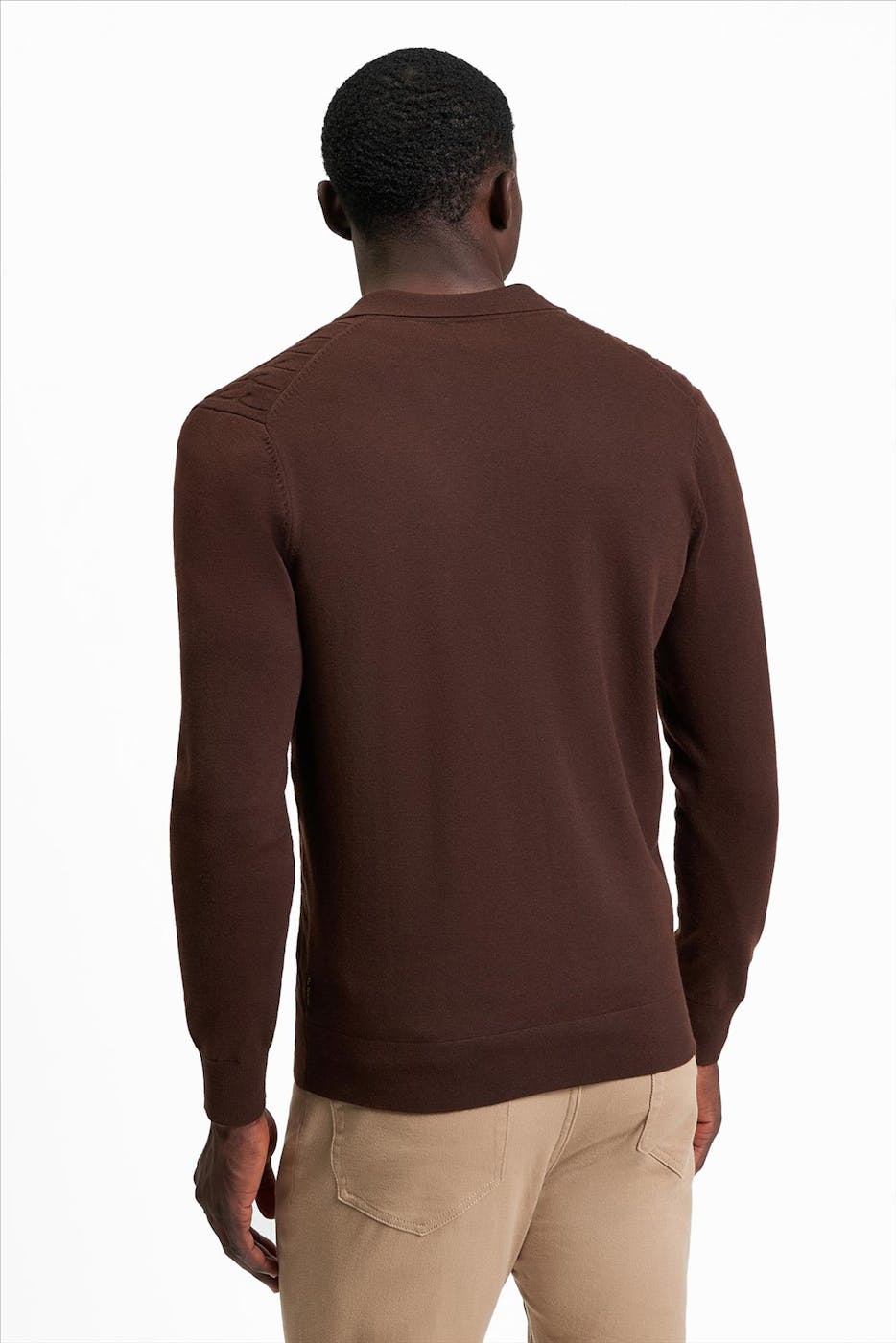 Ben Sherman - Donkerbruine Kabels trui
