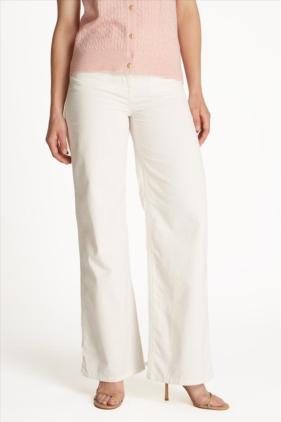 Tommy Jeans - Ecru Claire High Wide broek