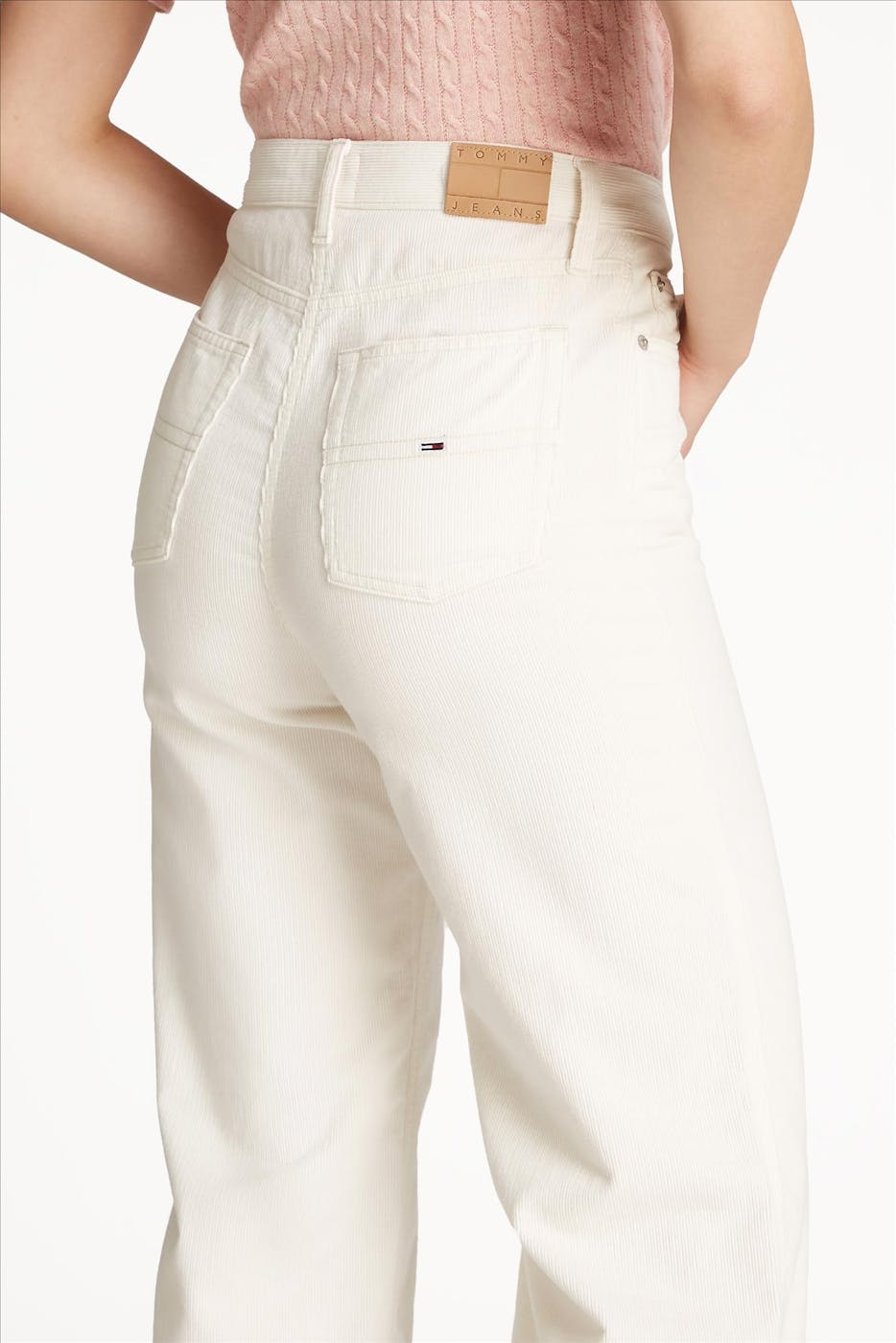Tommy Jeans - Ecru Claire High Wide broek