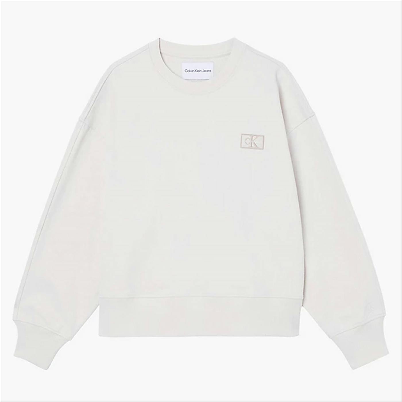 Calvin Klein Jeans - Ecru Logo badge sweater