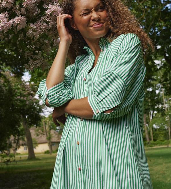 Nümph - Groen-Wit Erica kleed