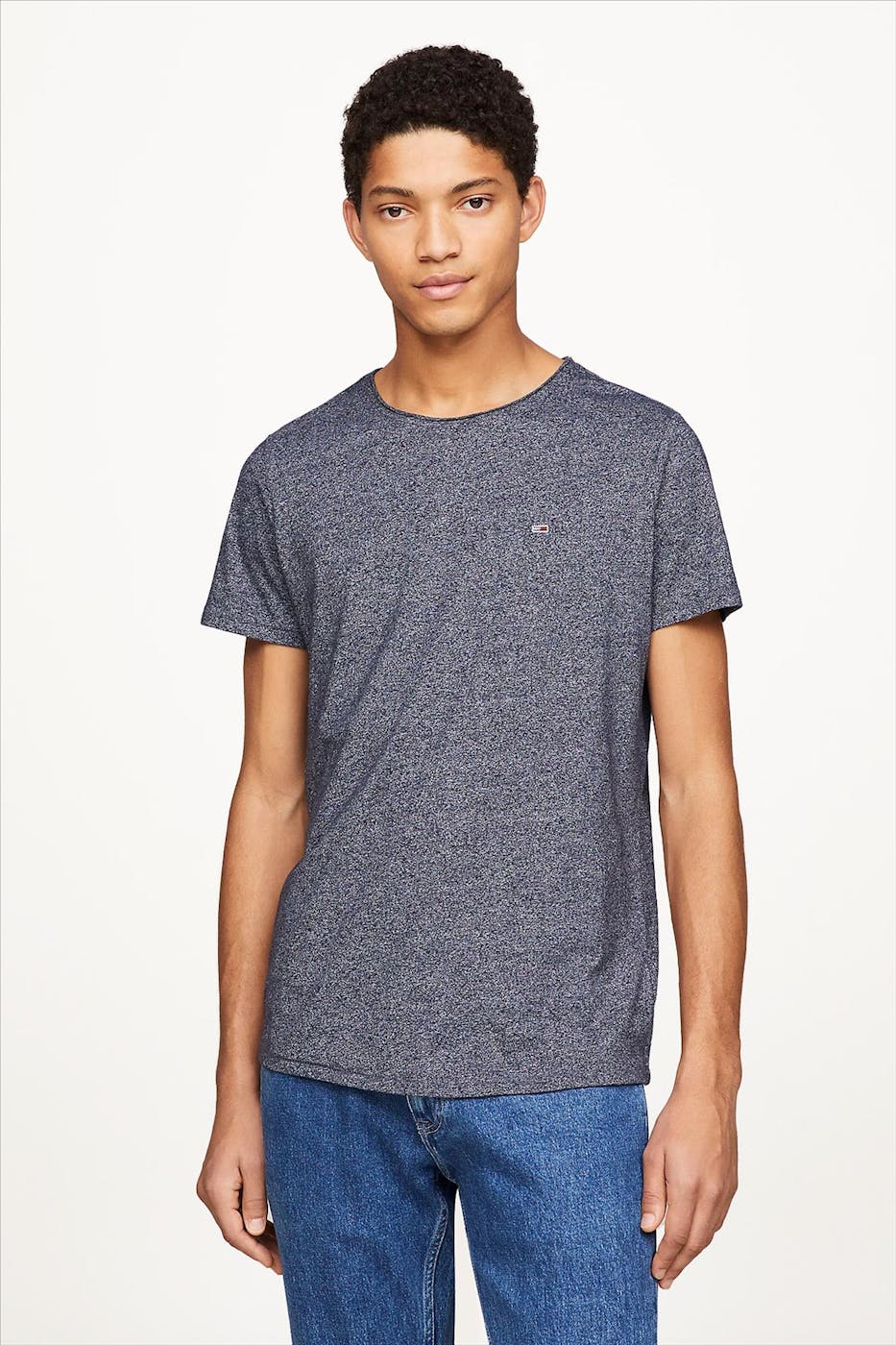 Tommy Jeans - Donkerblauwe Jaspe T-shirt