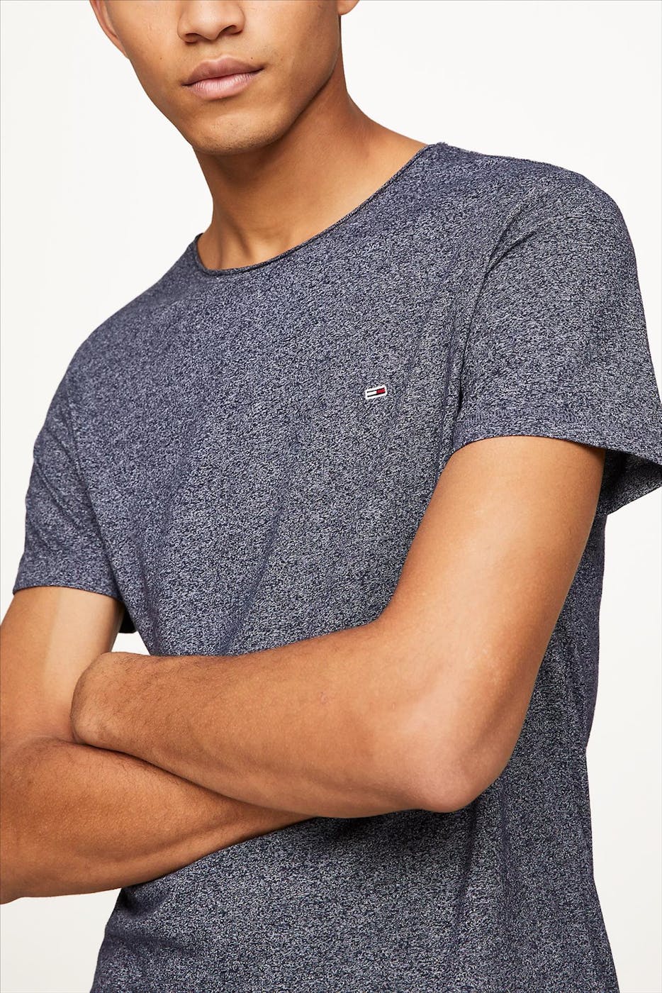 Tommy Jeans - Donkerblauwe Jaspe T-shirt