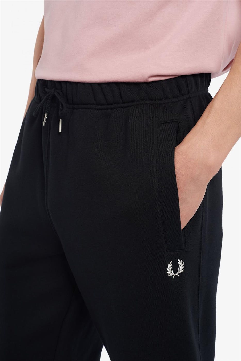 Fred Perry - Zwarte Loopback Sweatpant