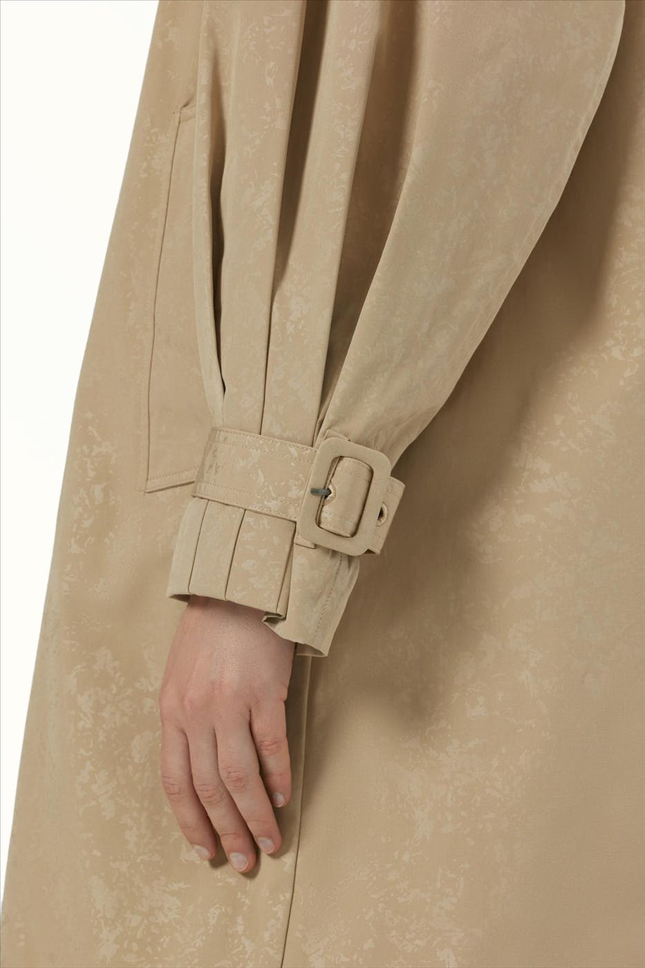 Scotch & Soda - Beige Floral Embossed trenchcoat