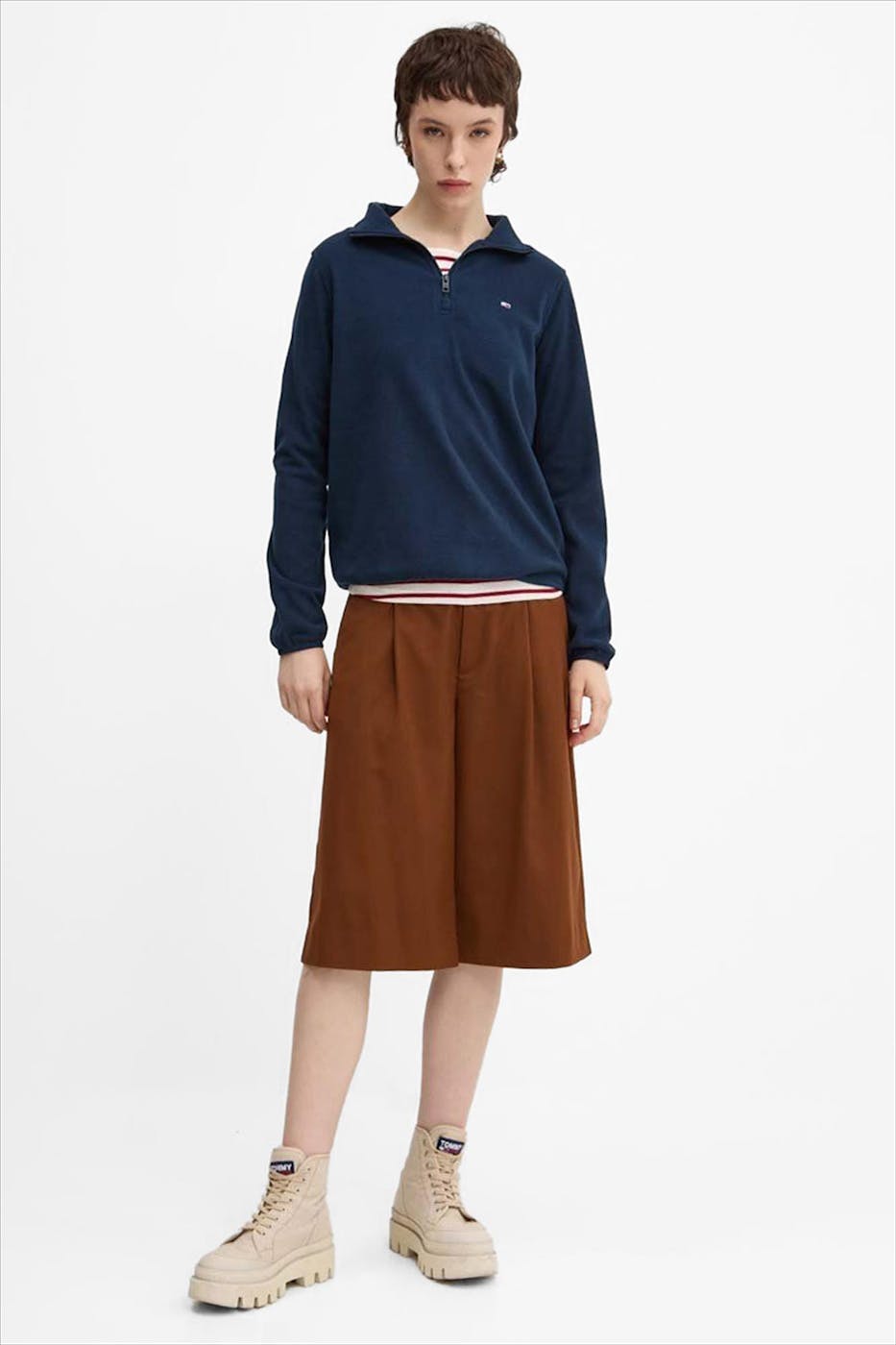 Tommy Jeans - Ecru-Rode Breton Stripe longsleeve