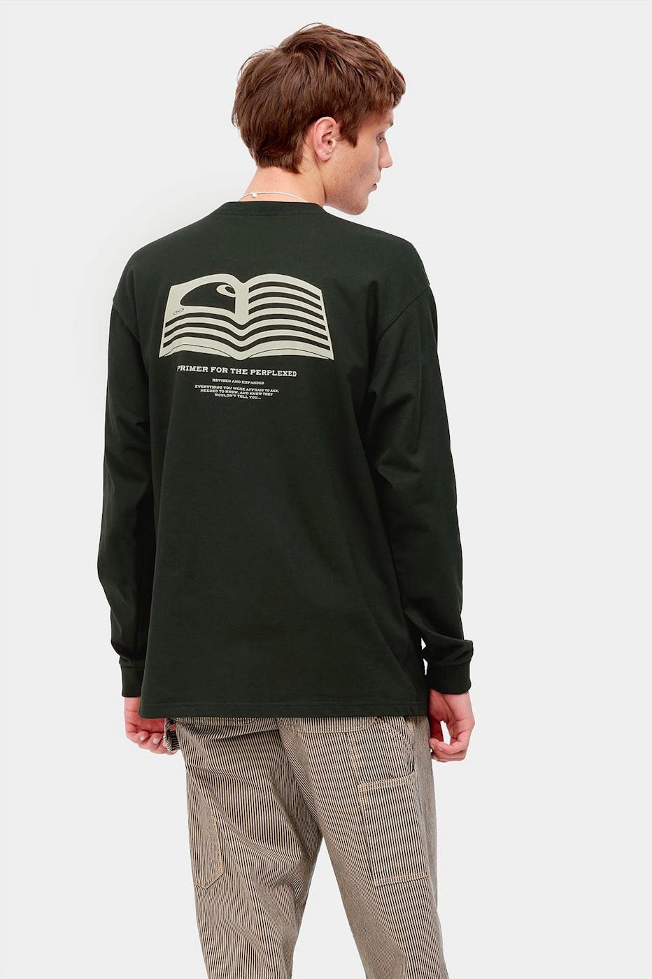 Carhartt WIP - Donkergroene Book State T-shirt
