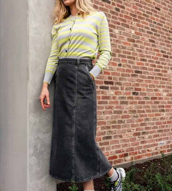 Nümph - Donkergrijze Brooklyn jeansrok