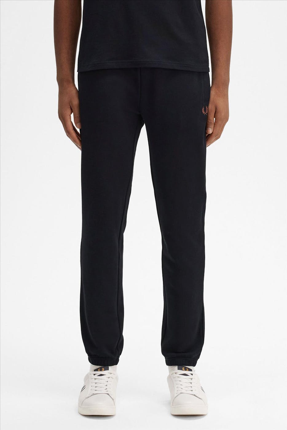 Fred Perry - Zwarte Loopback sweatpants