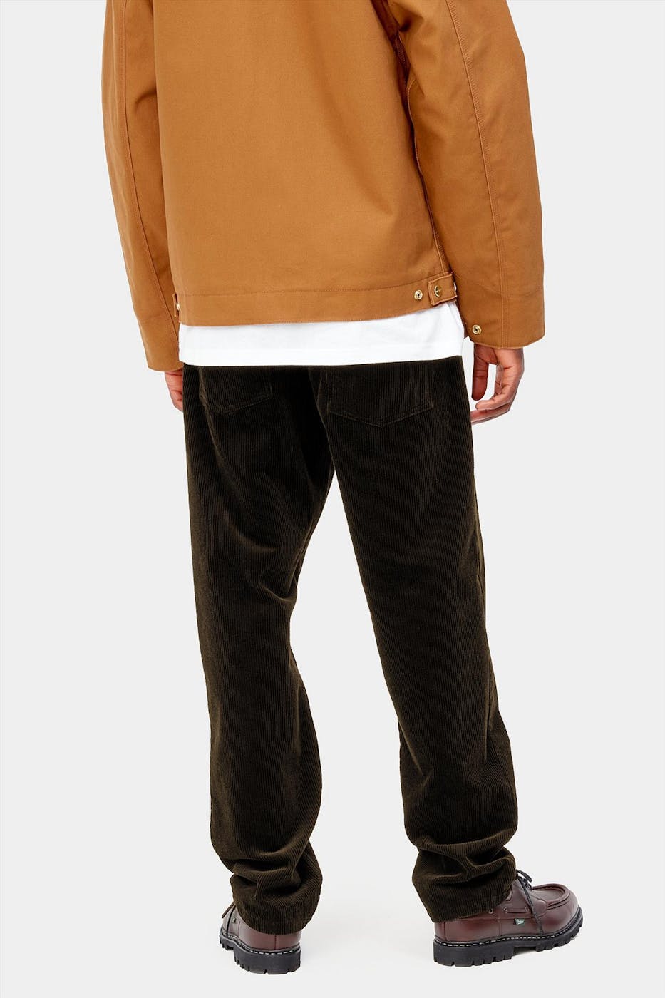 Carhartt WIP - Donkerbruine Newel Corduroy broek