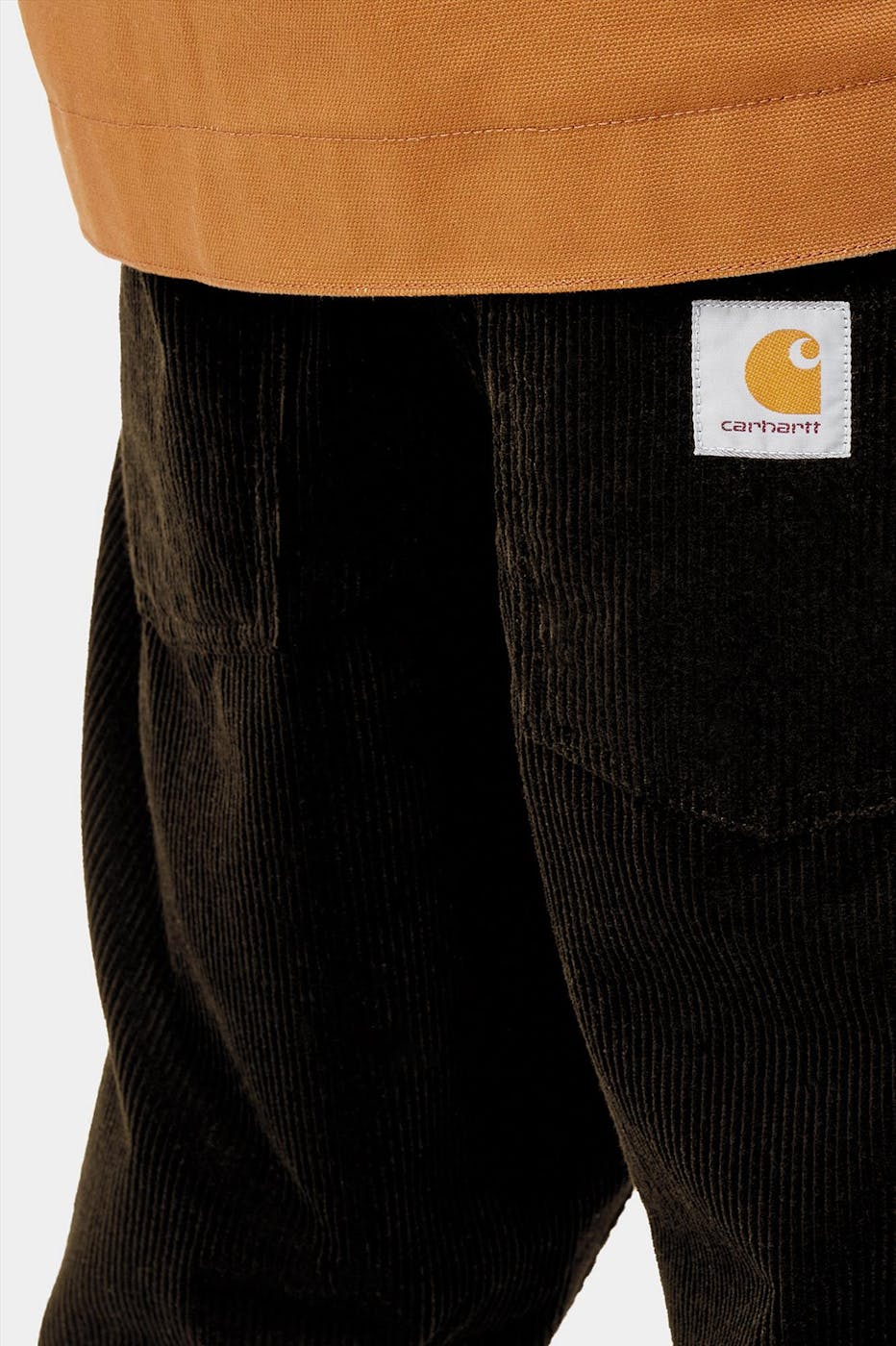 Carhartt WIP - Donkerbruine Newel Corduroy broek