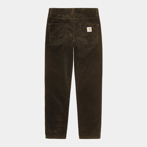 Carhartt WIP - Donkerbruine Newel Corduroy broek