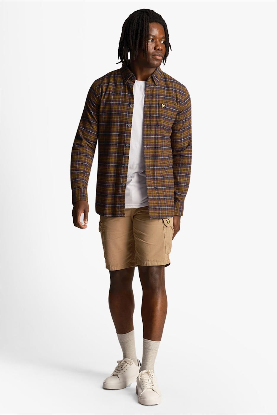 Lyle & Scott - Groen-Donkerblauw Check Flanel hemd