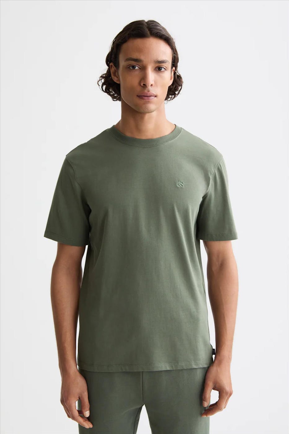 Scotch & Soda - Olijfgroene t-shirt