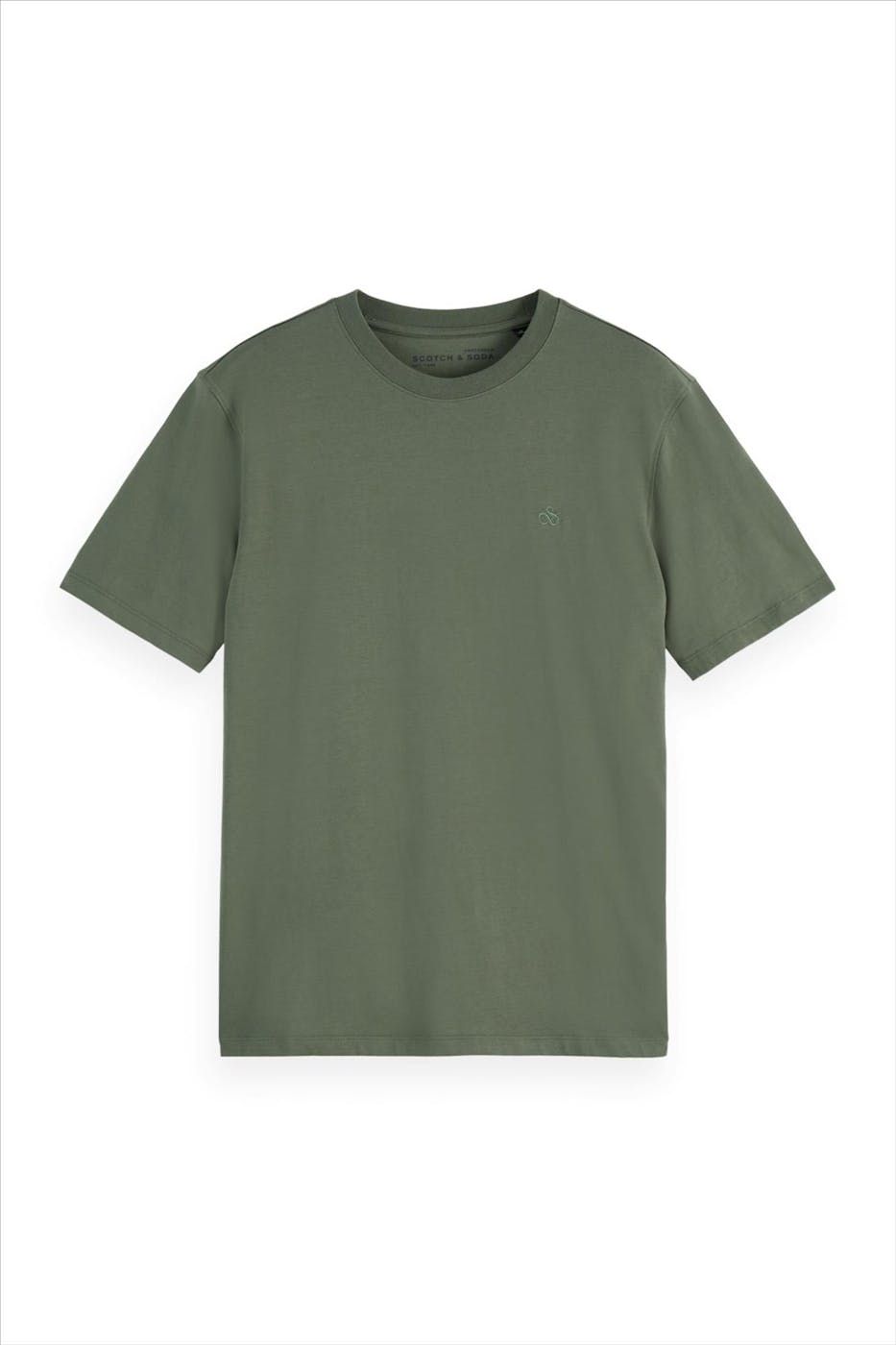 Scotch & Soda - Olijfgroene t-shirt
