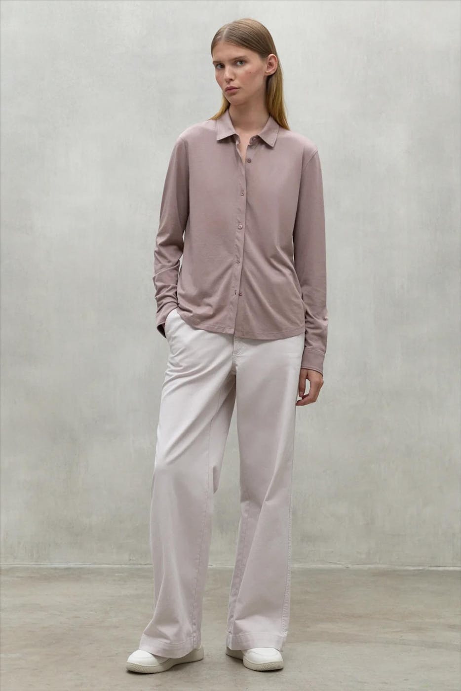 ECOALF - Bruinroze Lasa blouse