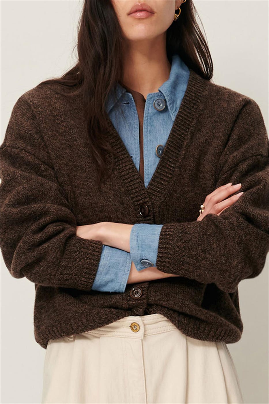 Sessùn - Donkerbruine Sweet Monroe cardigan