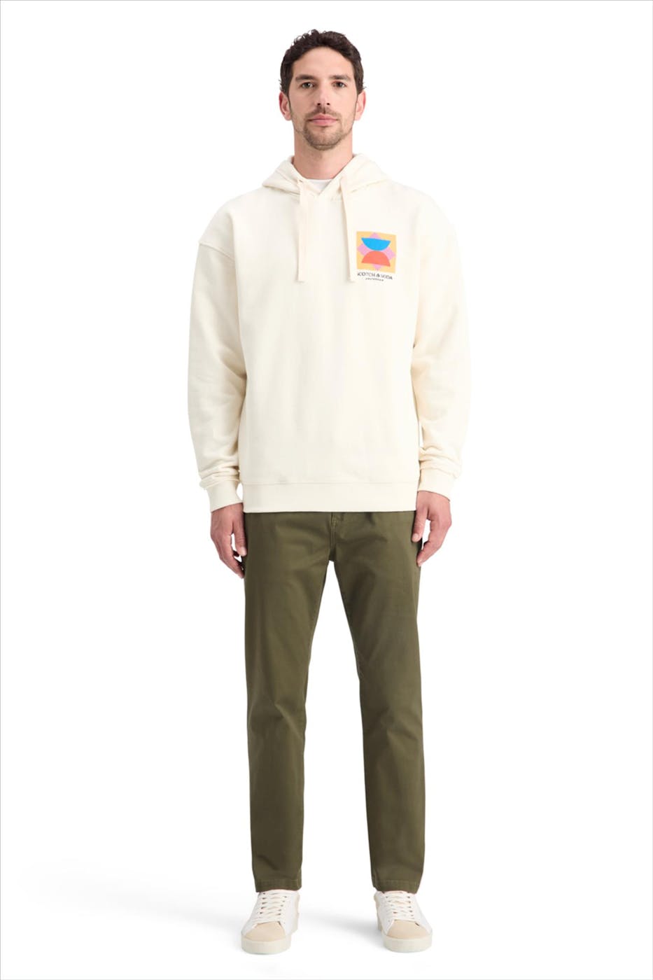 Scotch & Soda - Olijfgroene Stuart Slim chino