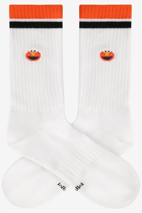 A'dam - Witte Elmo sokken, maat: 41-46