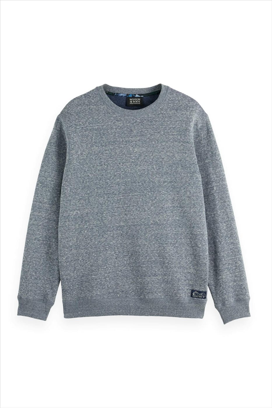 Scotch & Soda - Blauwbeige Melange sweater
