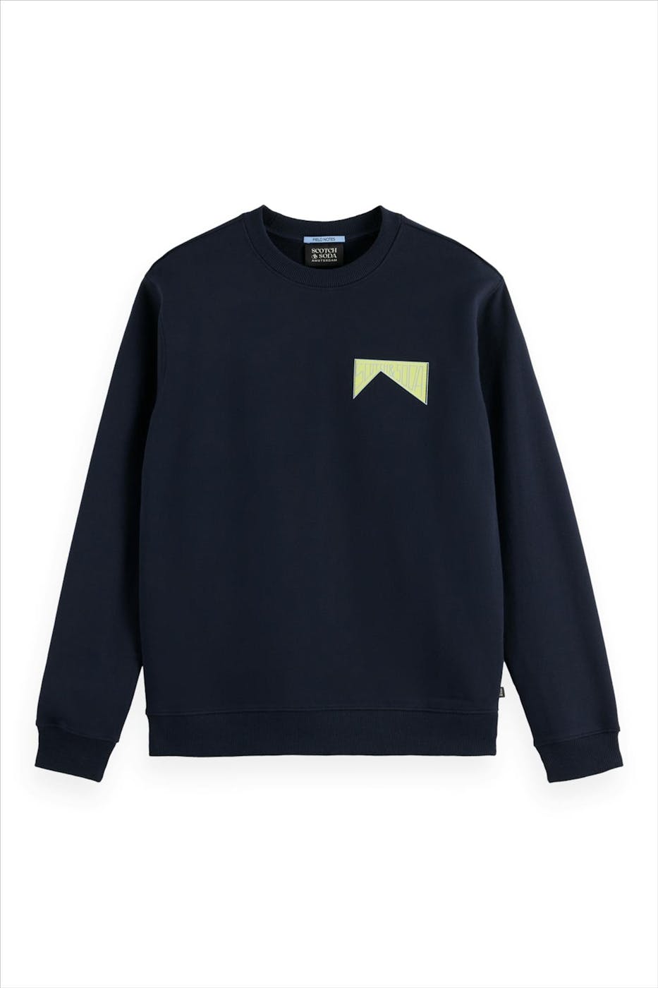 Scotch & Soda - Donkerblauwe Mountain Artwork sweater