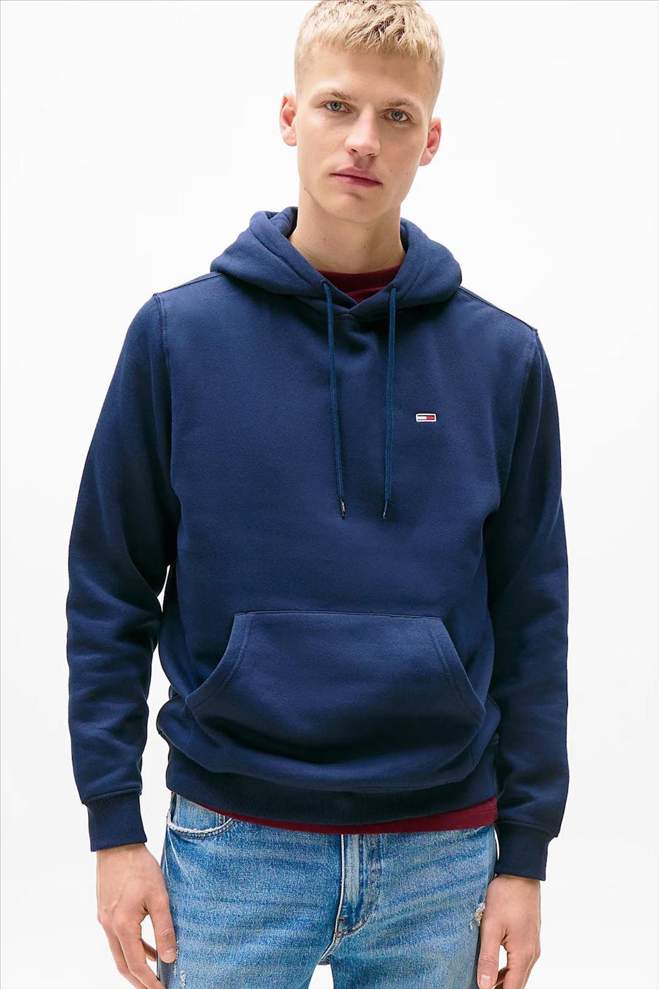 Tommy Jeans - Donkerblauwe Regular Flag hoodie
