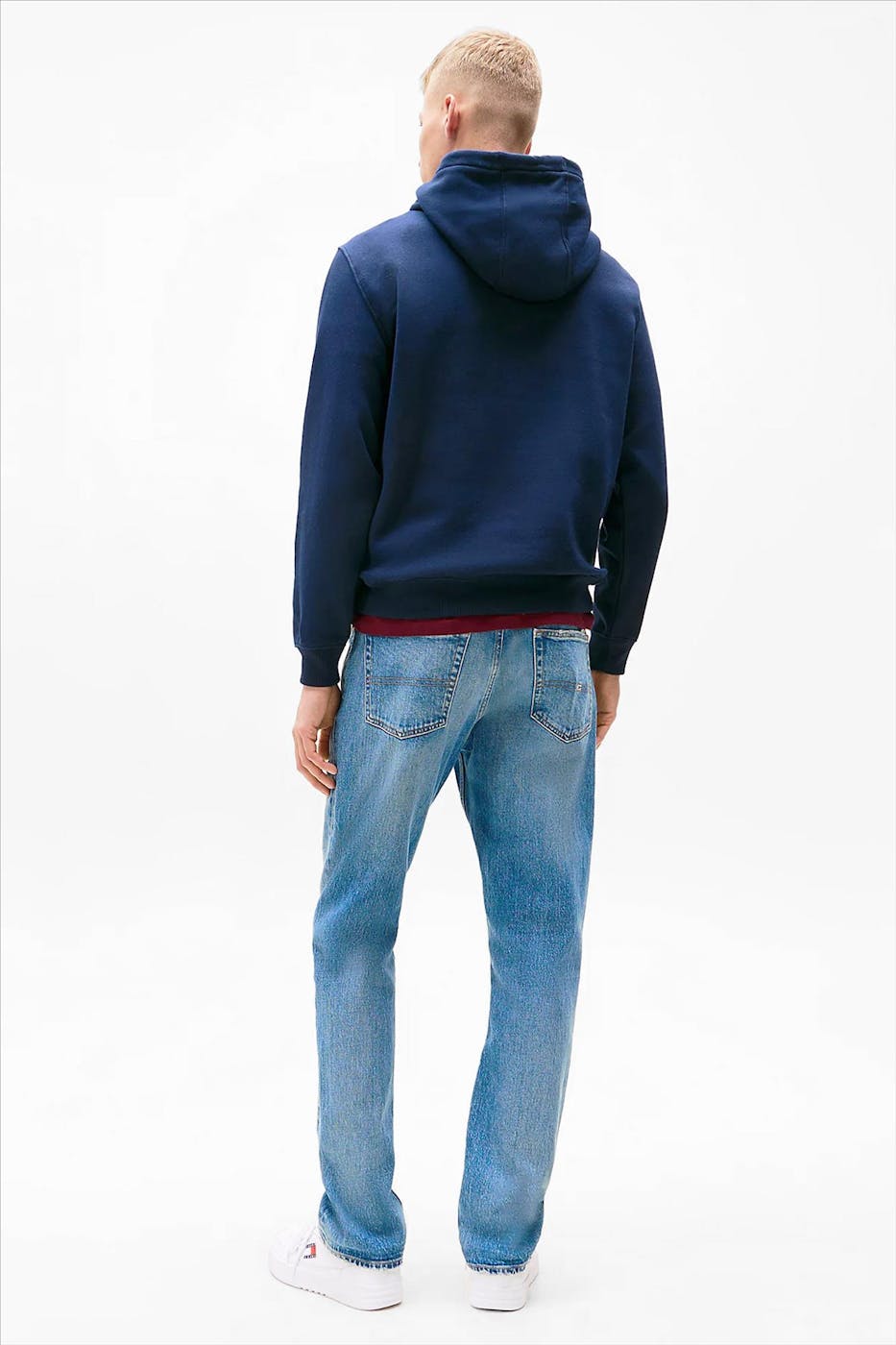 Tommy Jeans - Donkerblauwe Regular Flag hoodie