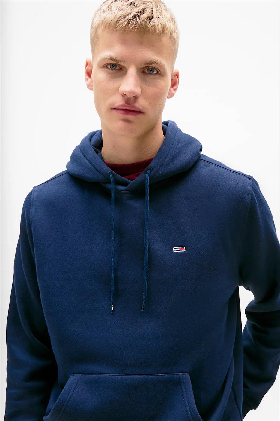 Tommy Jeans - Donkerblauwe Regular Flag hoodie