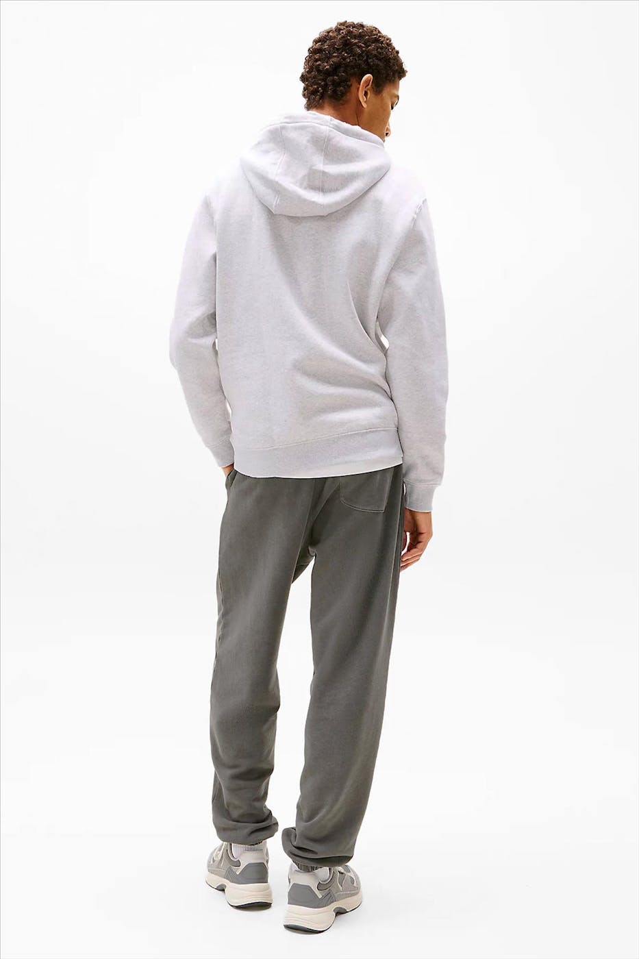 Tommy Jeans - Grijze Regular Flag hoodie