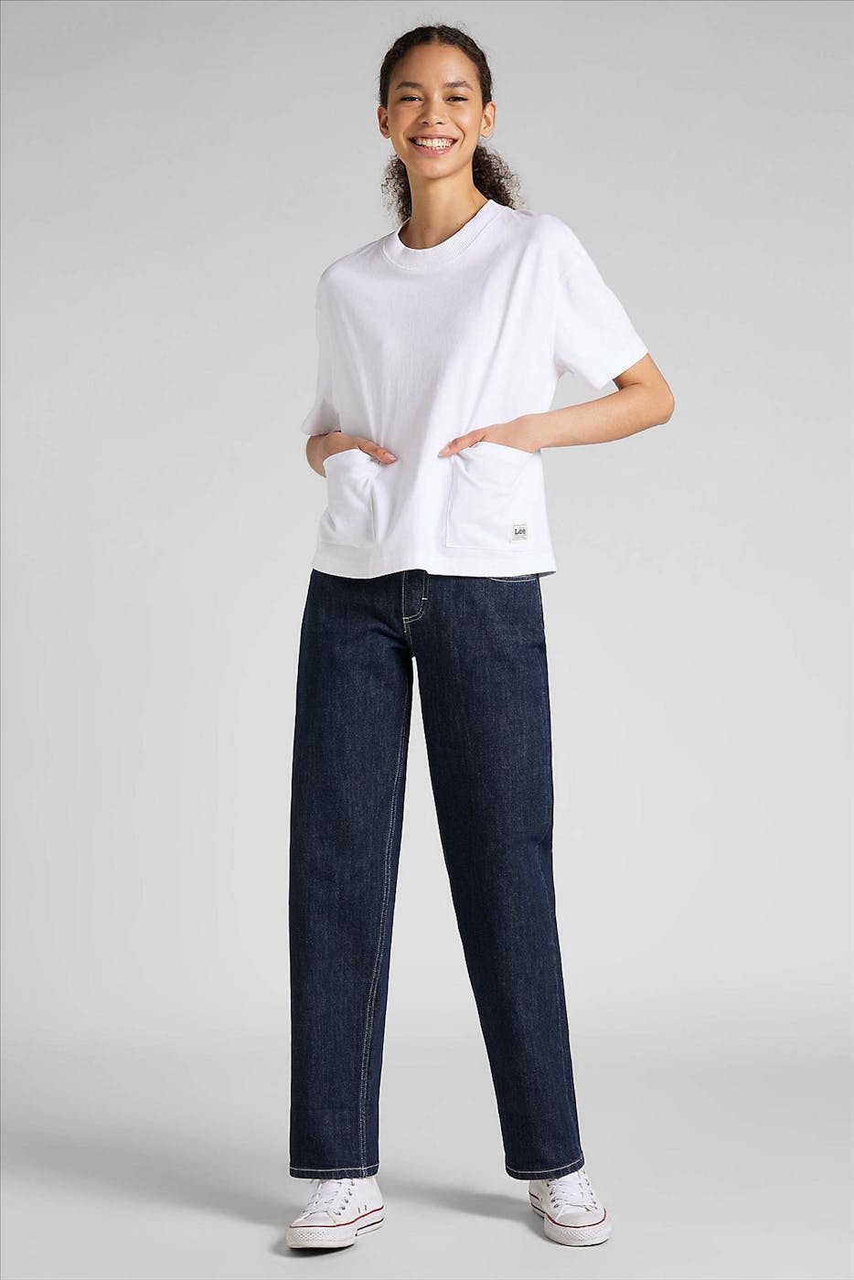 Lee - Donkerblauwe Jane Cuffed jeans