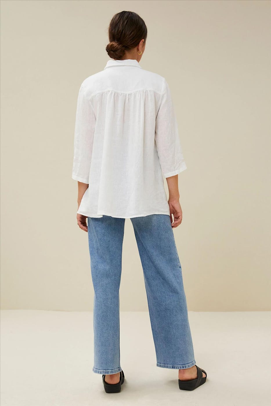 BY BAR - Witte Irene Linen blouse