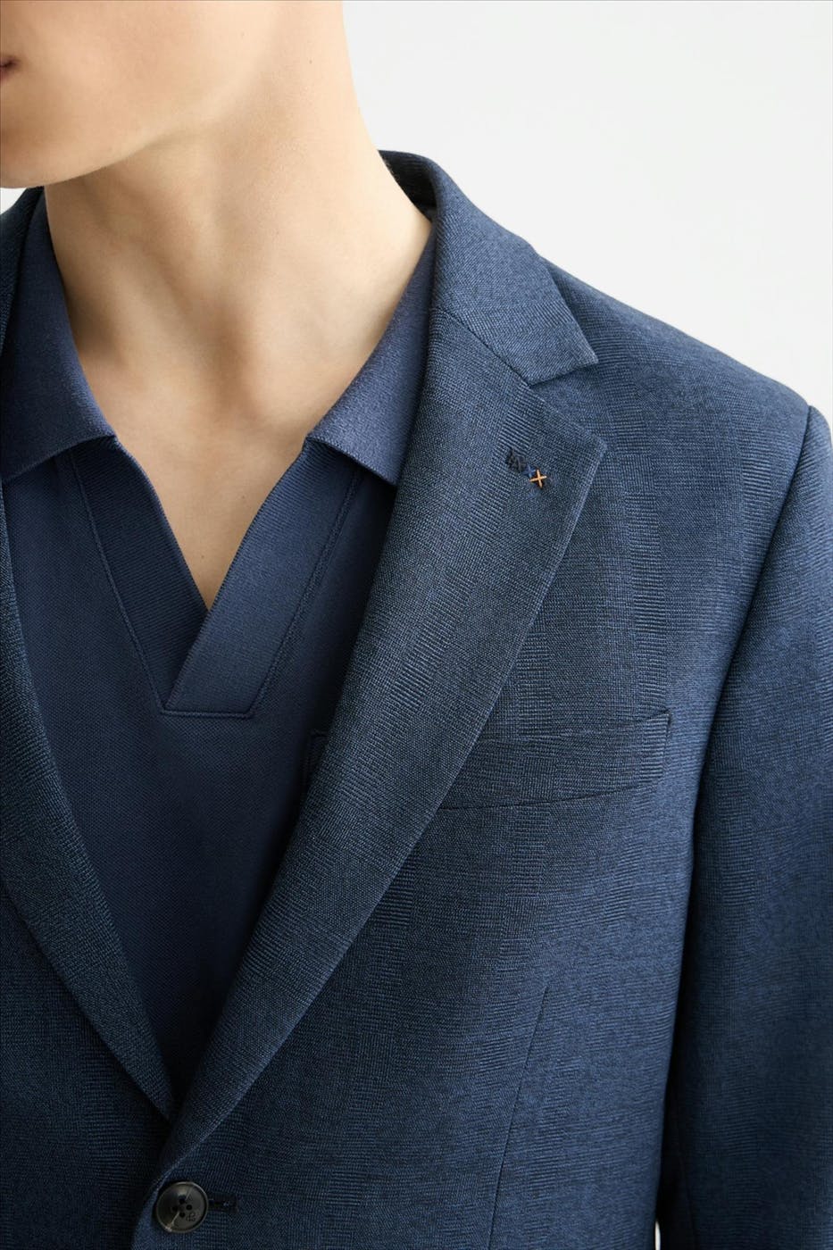 Scotch & Soda - Blauwe Check Regular blazer