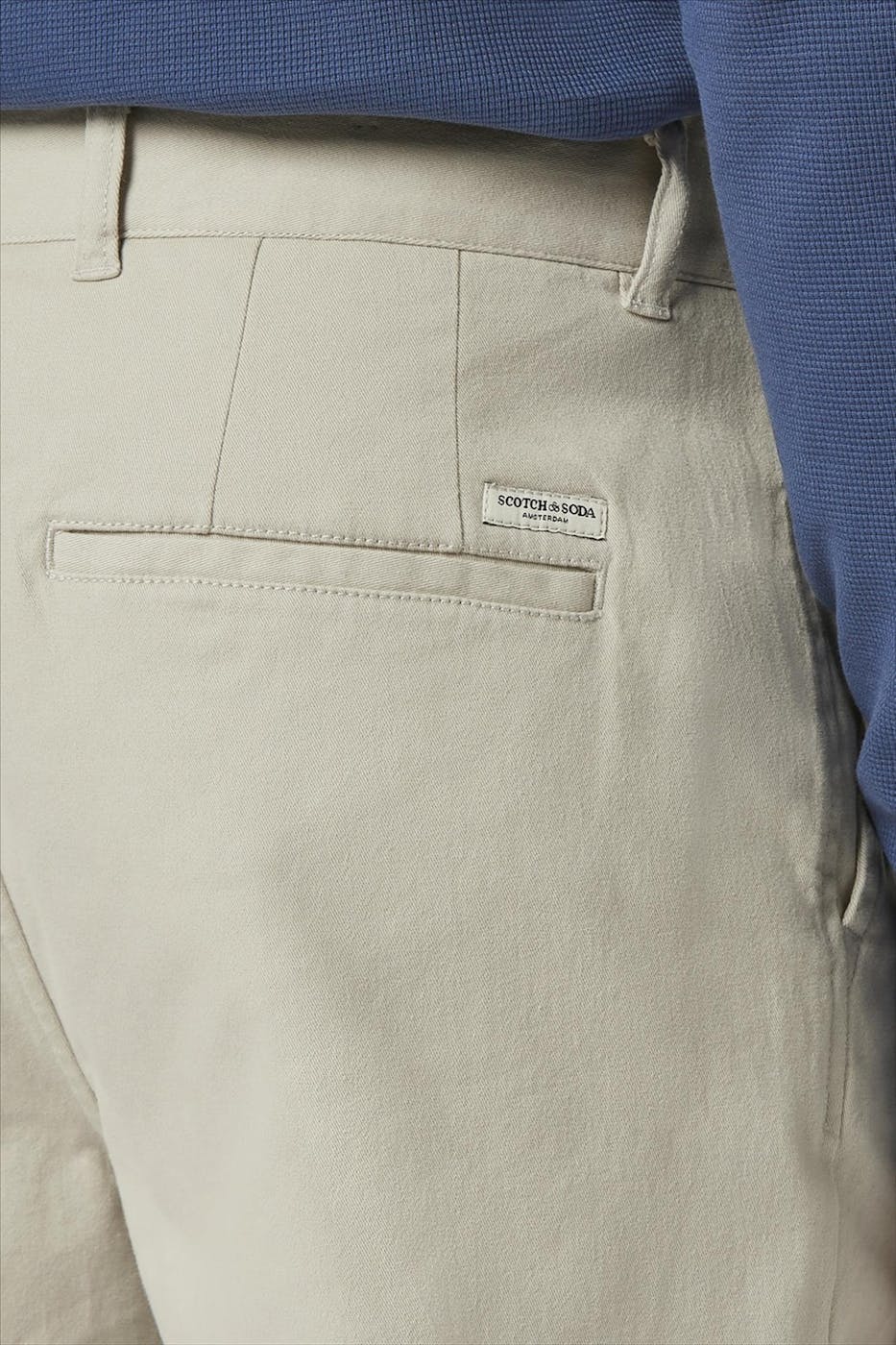 Scotch & Soda - Ecrugrijze Stuart slim chino